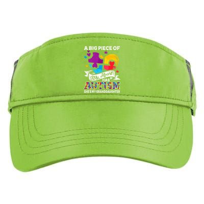 A Piece Of My Heart Has Autism My Granddaughter Great Gift Adult Drive Performance Visor