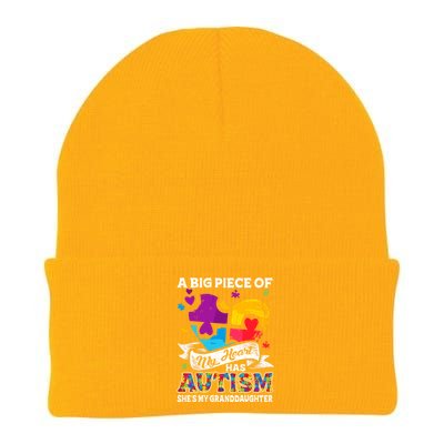 A Piece Of My Heart Has Autism My Granddaughter Great Gift Knit Cap Winter Beanie