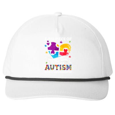 A Piece Of My Heart Has Autism My Granddaughter Great Gift Snapback Five-Panel Rope Hat