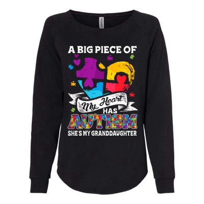 A Piece Of My Heart Has Autism My Granddaughter Great Gift Womens California Wash Sweatshirt