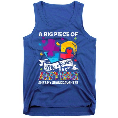 A Piece Of My Heart Has Autism My Granddaughter Great Gift Tank Top