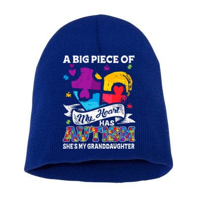 A Piece Of My Heart Has Autism My Granddaughter Great Gift Short Acrylic Beanie