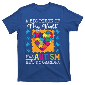 A Piece Of My Heart Has Autism My Grandpa Gift T-Shirt