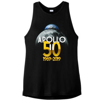 Apollo 11 50th Anniversary Ladies PosiCharge Tri-Blend Wicking Tank