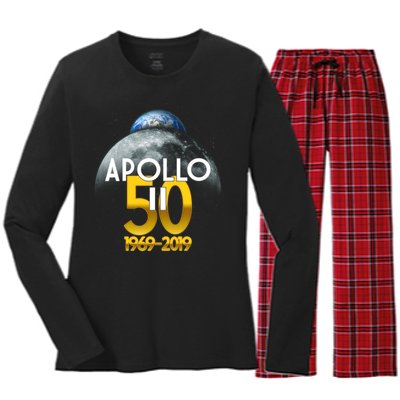 Apollo 11 50th Anniversary Women's Long Sleeve Flannel Pajama Set 