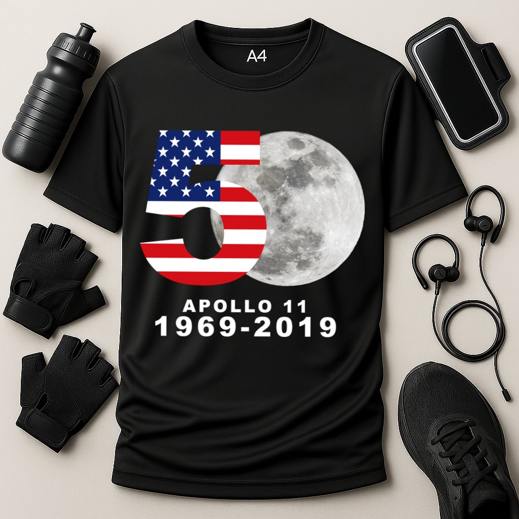 Apollo 11 50th Anniversary American Moon Landing Performance Shirt