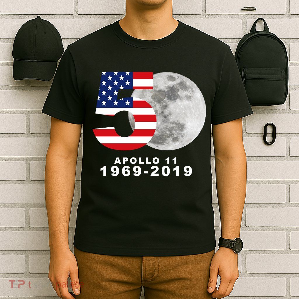 Apollo 11 50th Anniversary American Moon Landing T-Shirt