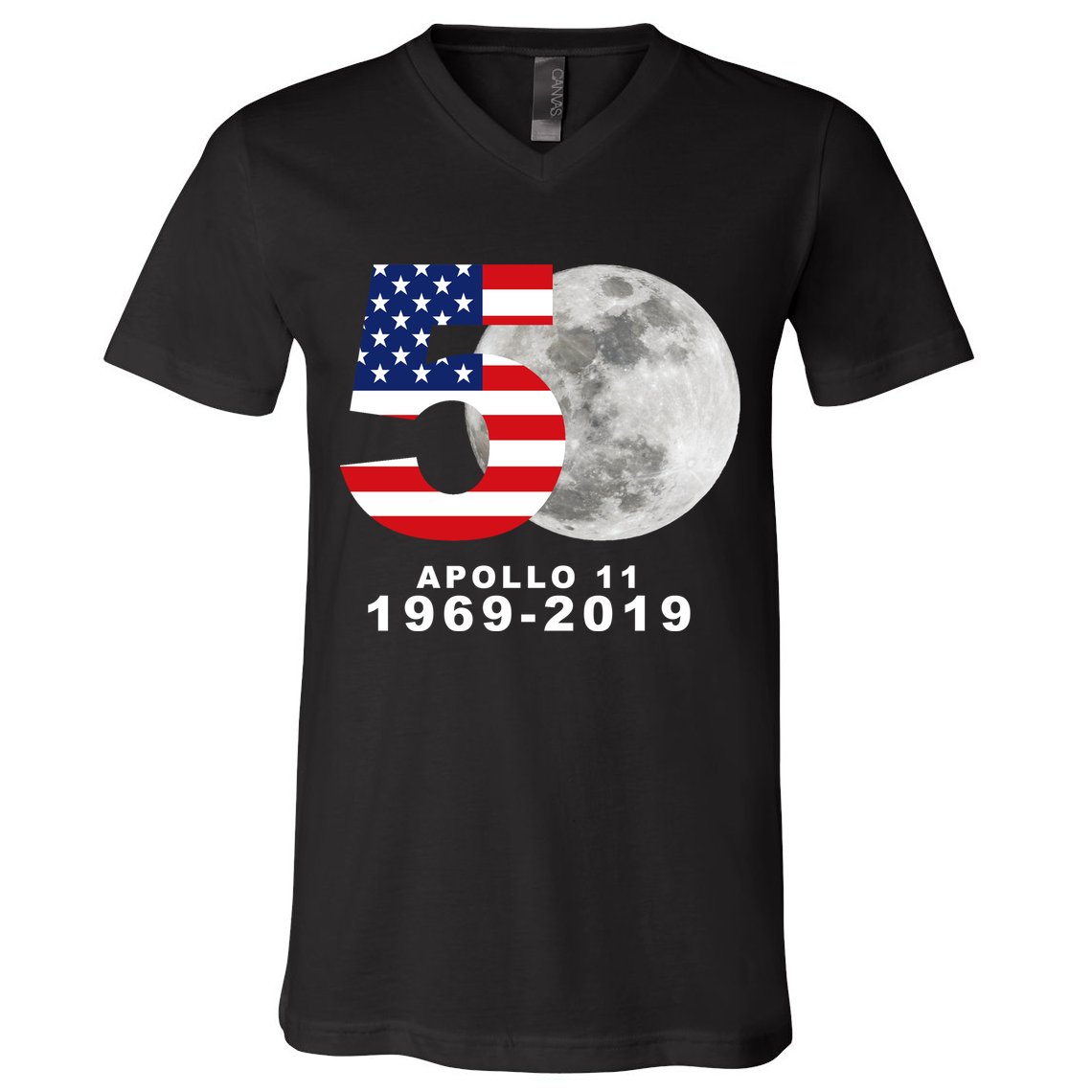 Apollo 11 50th Anniversary American Moon Landing V-Neck T-Shirt