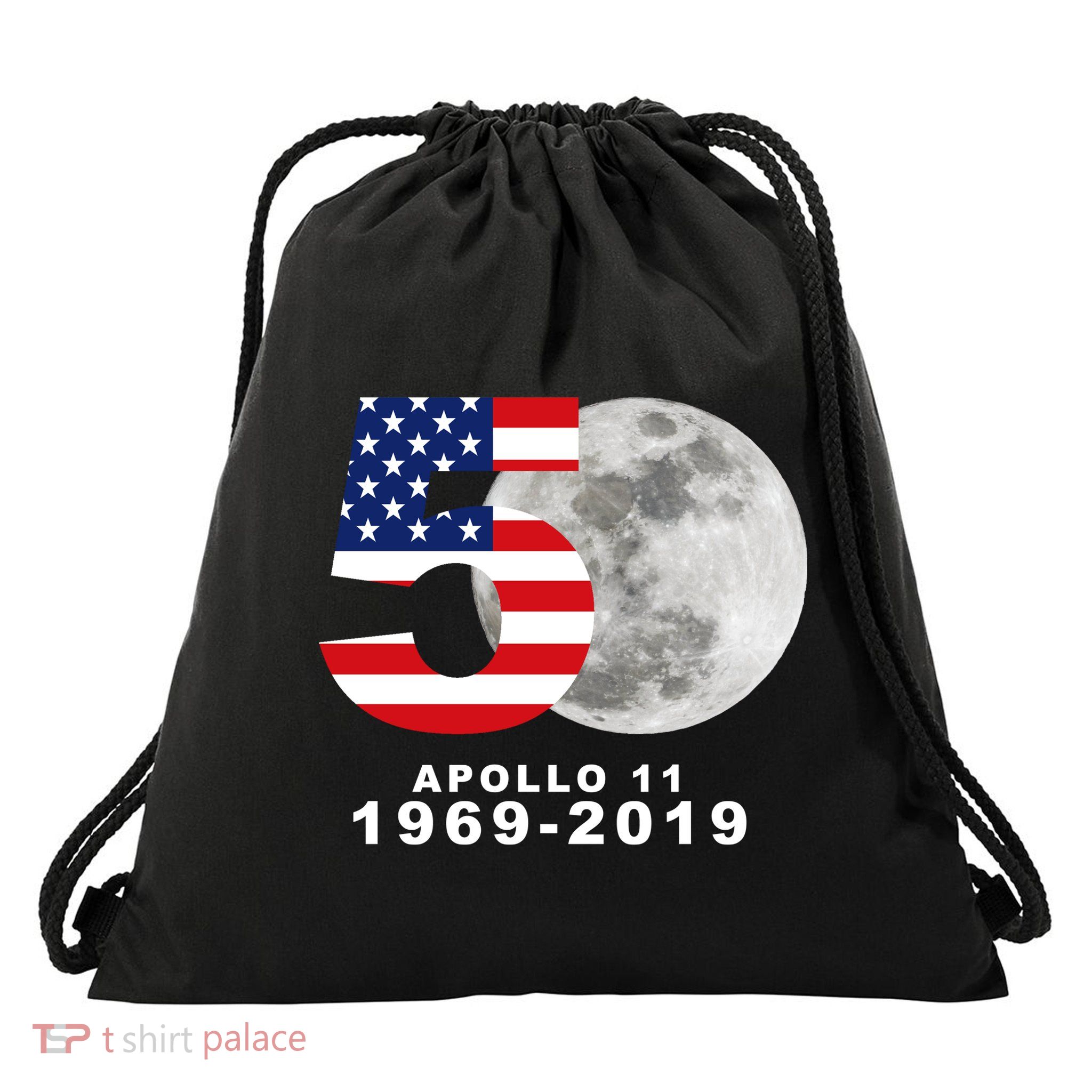 Apollo 11 50th Anniversary American Moon Landing Drawstring Bag