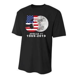 Apollo 11 50th Anniversary American Moon Landing Youth Performance Sprint T-Shirt