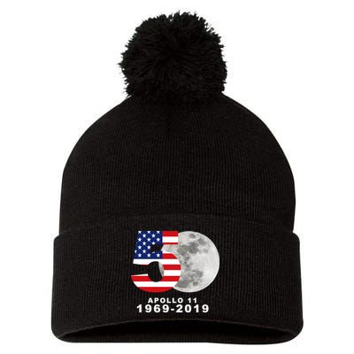 Apollo 11 50th Anniversary American Moon Landing Pom Pom 12in Knit Beanie