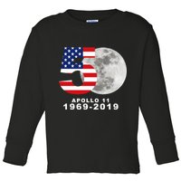 Apollo 11 50th Anniversary American Moon Landing Toddler Long Sleeve Shirt