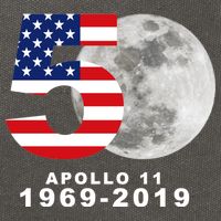 Apollo 11 50th Anniversary American Moon Landing Cotton Canvas Backpack