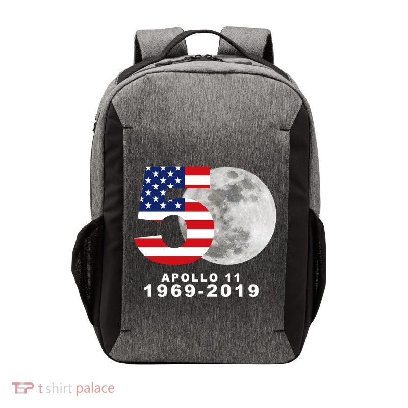 Apollo 11 50th Anniversary American Moon Landing Vector Backpack