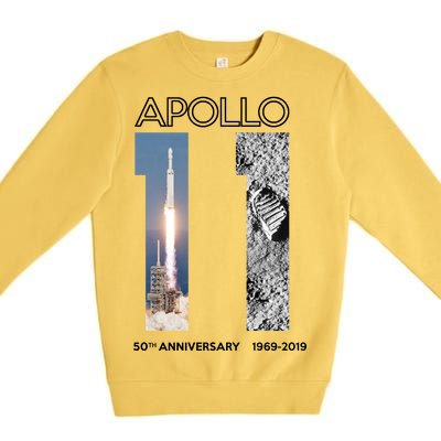 Apollo 11 50th Anniversary Design Premium Crewneck Sweatshirt