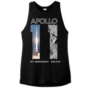 Apollo 11 50th Anniversary Design Ladies PosiCharge Tri-Blend Wicking Tank