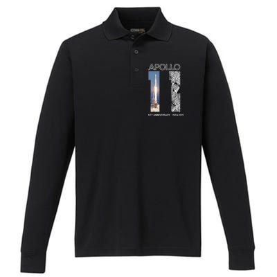 Apollo 11 50th Anniversary Design Performance Long Sleeve Polo