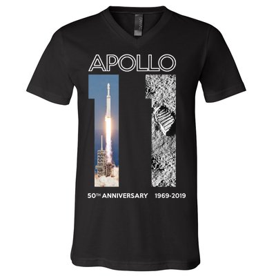 Apollo 11 50th Anniversary Design V-Neck T-Shirt