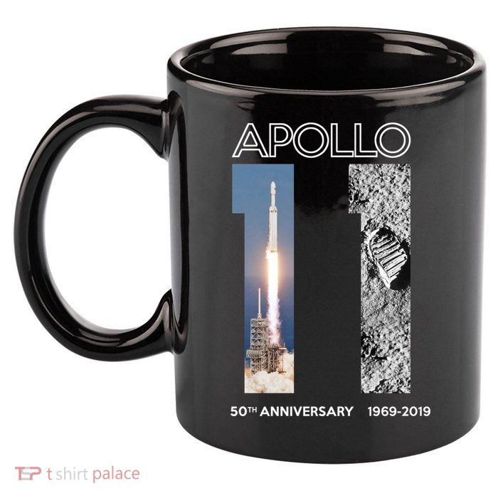 Apollo 11 50th Anniversary Design 11oz C Handle Ceramic Mug