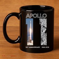 Apollo 11 50th Anniversary Design 11oz C Handle Ceramic Mug