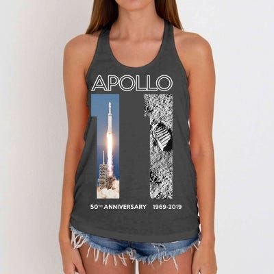 Apollo 11 50th Anniversary Design Women's Knotted Racerback Tank