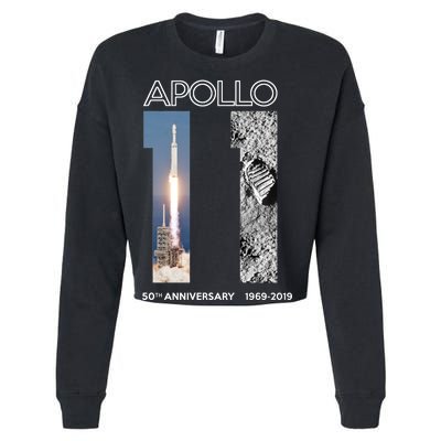 Apollo 11 50th Anniversary Design Cropped Pullover Crew