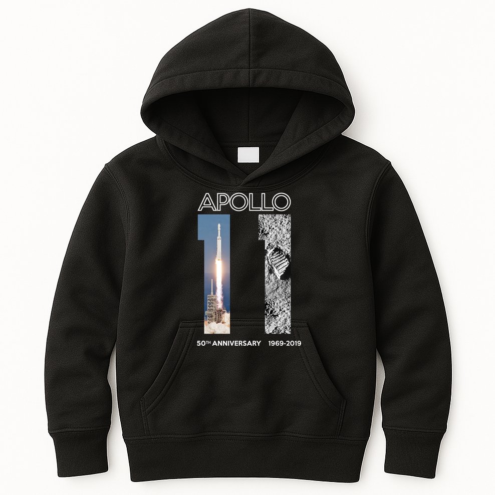 Apollo 11 50th Anniversary Design Kids Hoodie