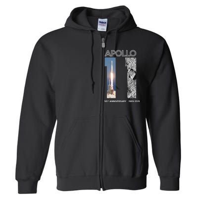 Apollo 11 50th Anniversary Design Full Zip Hoodie