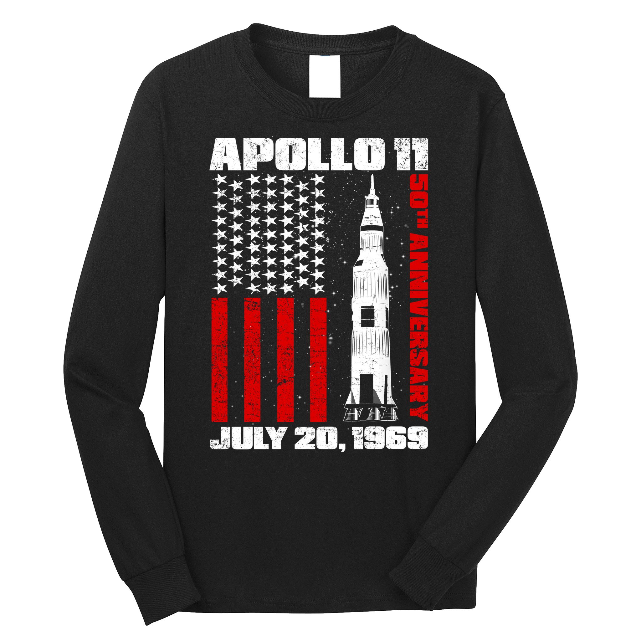 Apollo 11 50th Anniversary Flag Long Sleeve Shirt