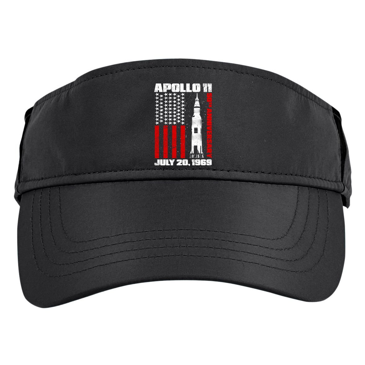 Apollo 11 50th Anniversary Flag Adult Drive Performance Visor