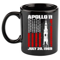 Apollo 11 50th Anniversary Flag 11oz C Handle Ceramic Mug