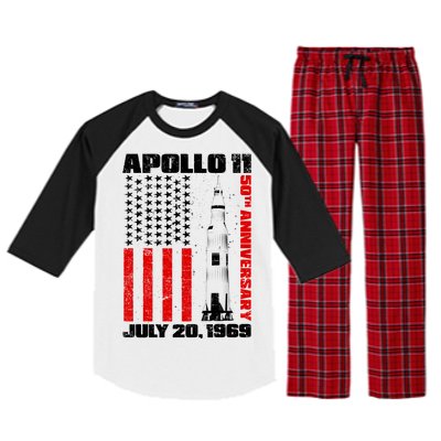 Apollo 11 50th Anniversary Flag Raglan Sleeve Pajama Set