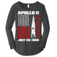 Apollo 11 50th Anniversary Flag Women's Perfect Tri Tunic Long Sleeve Shirt