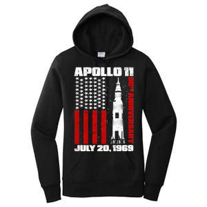 Apollo 11 50th Anniversary Flag Women's Pullover Hoodie