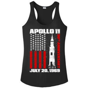 Apollo 11 50th Anniversary Flag Ladies PosiCharge Competitor Racerback Tank