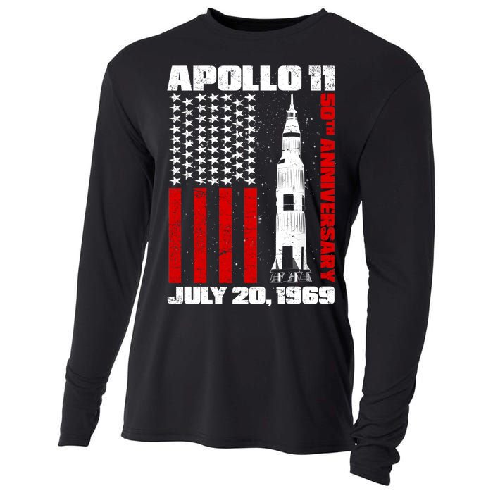 Apollo 11 50th Anniversary Flag Cooling Performance Long Sleeve Crew