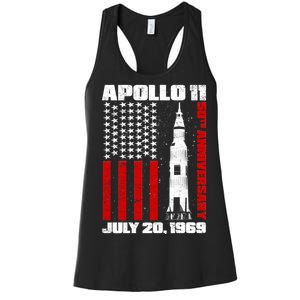 Apollo 11 50th Anniversary Flag Women's Racerback Tank