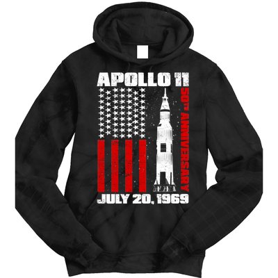 Apollo 11 50th Anniversary Flag Tie Dye Hoodie