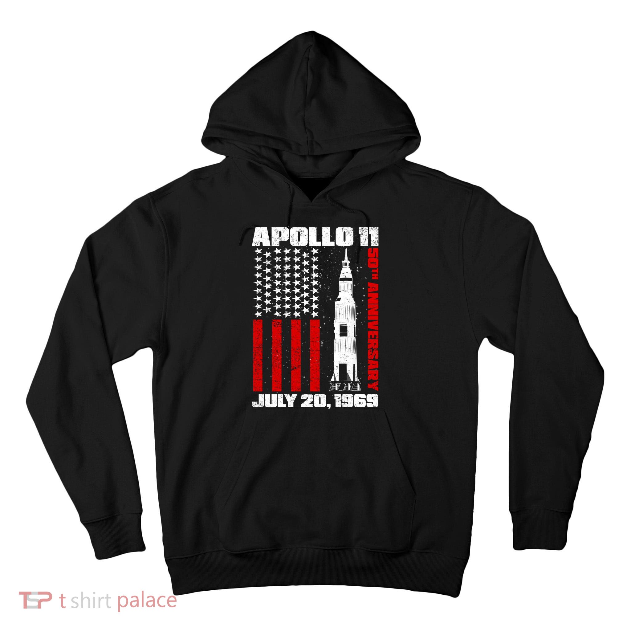 Apollo 11 50th Anniversary Flag Tall Hoodie