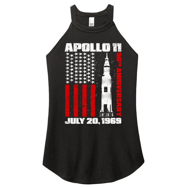Apollo 11 50th Anniversary Flag Women's Perfect Tri Rocker Tank