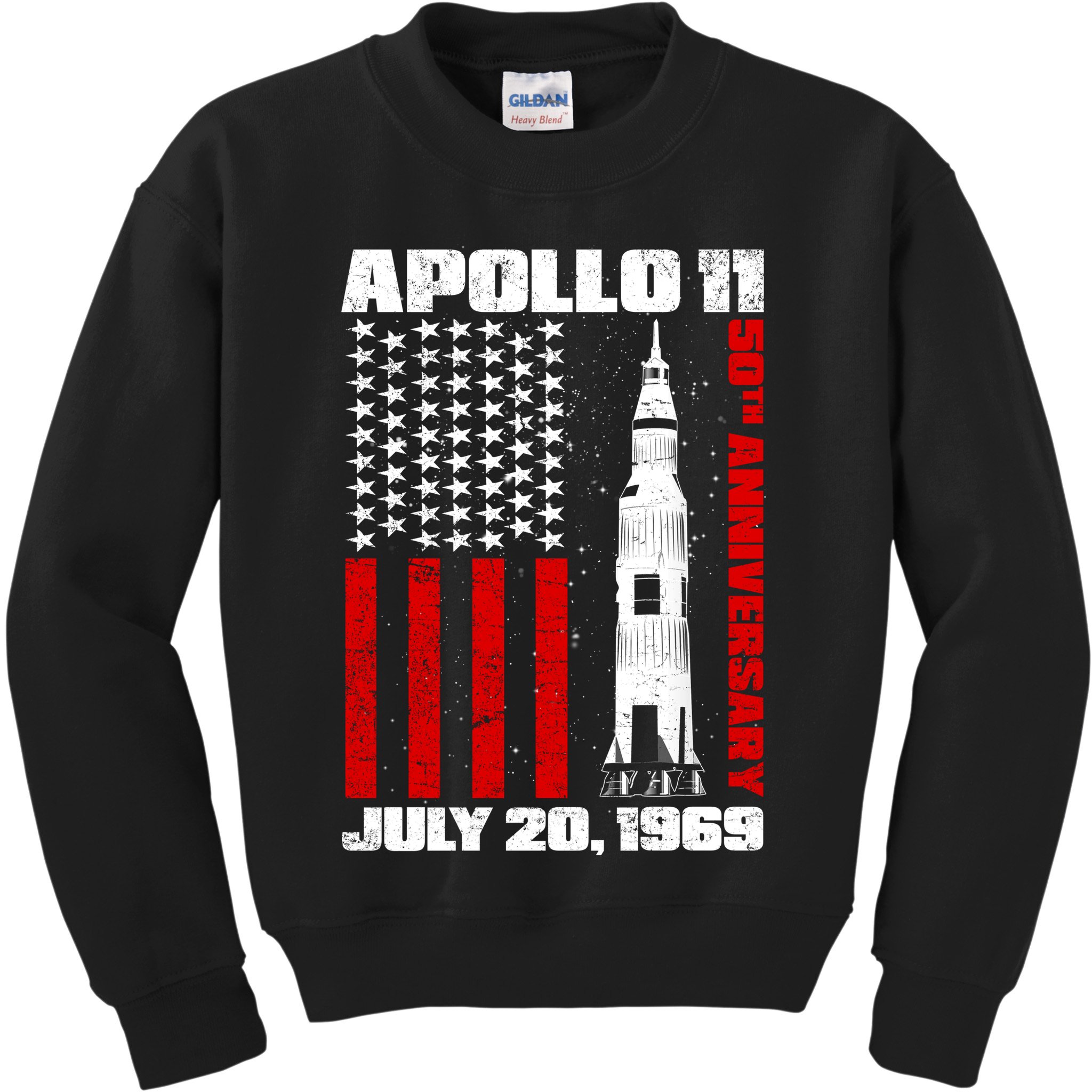 Apollo 11 50th Anniversary Flag Kids Sweatshirt