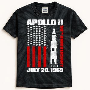 Apollo 11 50th Anniversary Flag Kids Tie-Dye T-Shirt