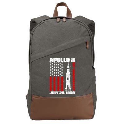 Apollo 11 50th Anniversary Flag Cotton Canvas Backpack