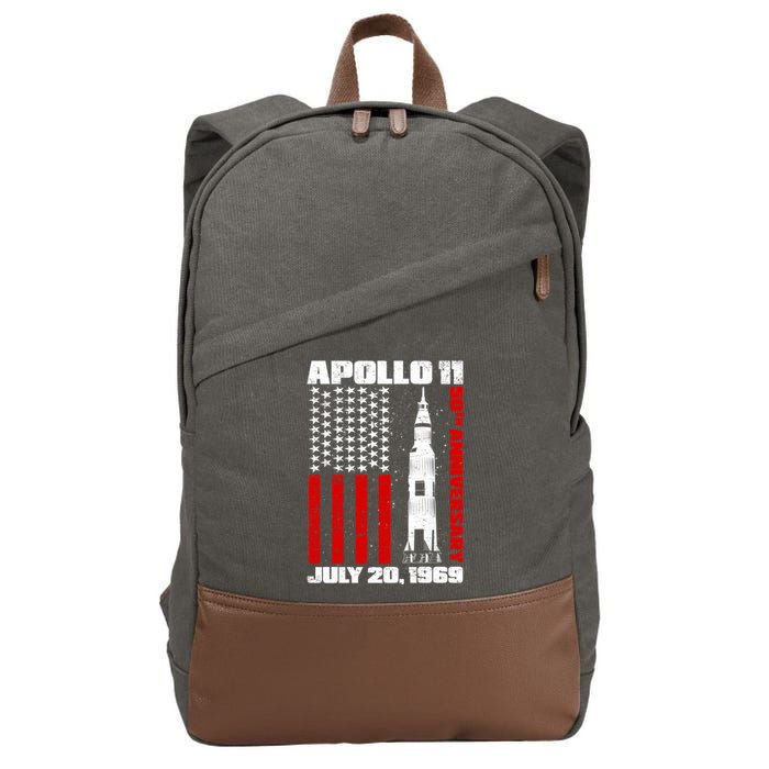 Apollo 11 50th Anniversary Flag Cotton Canvas Backpack