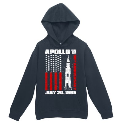 Apollo 11 50th Anniversary Flag Urban Pullover Hoodie