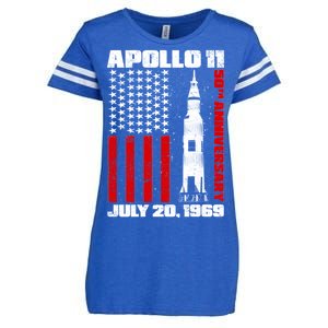 Apollo 11 50th Anniversary Flag Enza Ladies Jersey Football T-Shirt