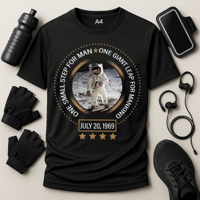 Apollo 11 50th Anniversary Moon Landing 1969-2019 Cooling Performance Crew T-Shirt