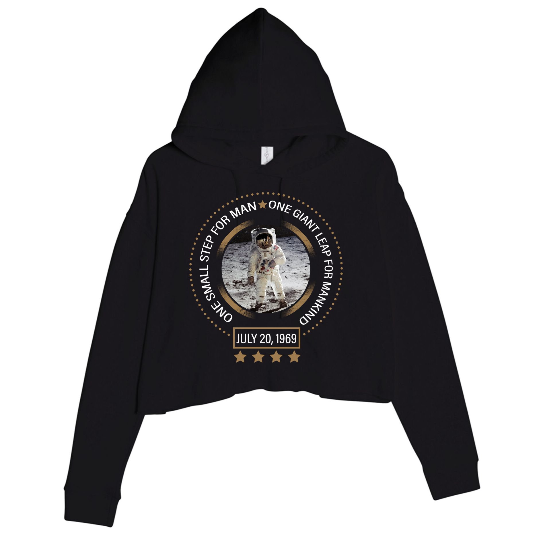 Apollo 11 50th Anniversary Moon Landing 1969-2019 Crop Fleece Hoodie