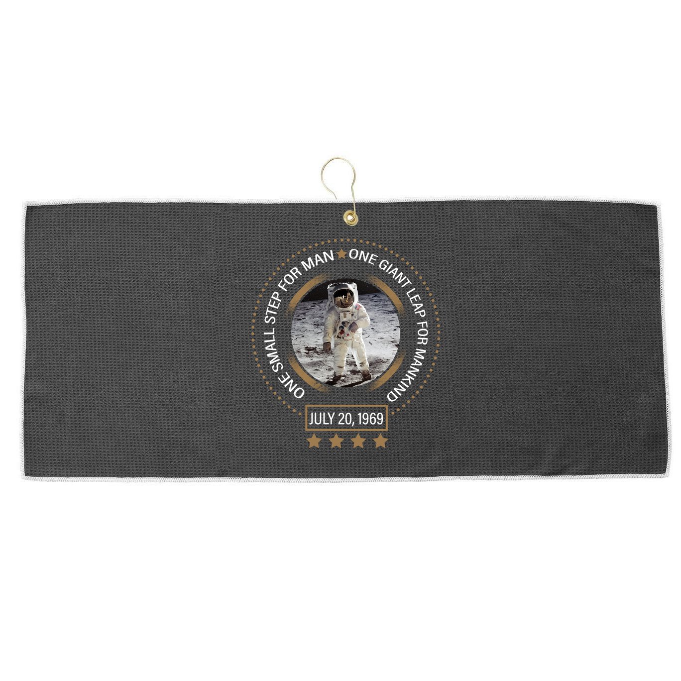 Apollo 11 50th Anniversary Moon Landing 1969-2019 Large Microfiber Waffle Golf Towel