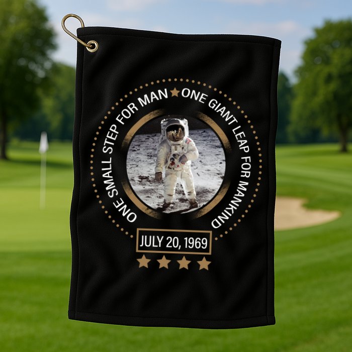 Apollo 11 50th Anniversary Moon Landing 1969-2019 Golf Towel